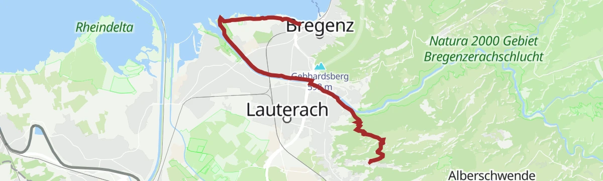 Route map: Min Weag 31 | Bildstein – Bodensee